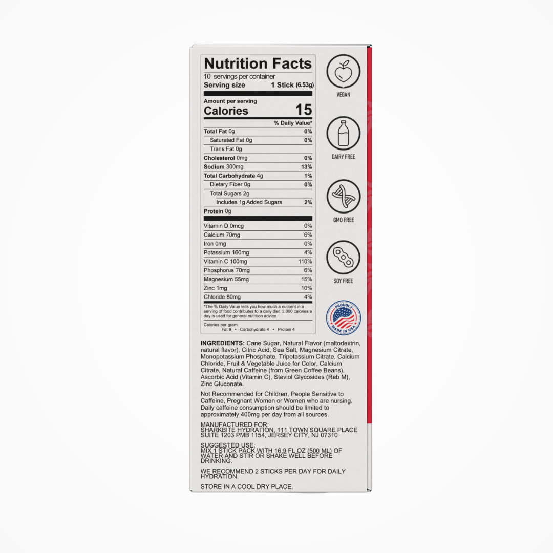 Fruit Punch 10-Stick Bite Box Default Title nutrition and ingredients
