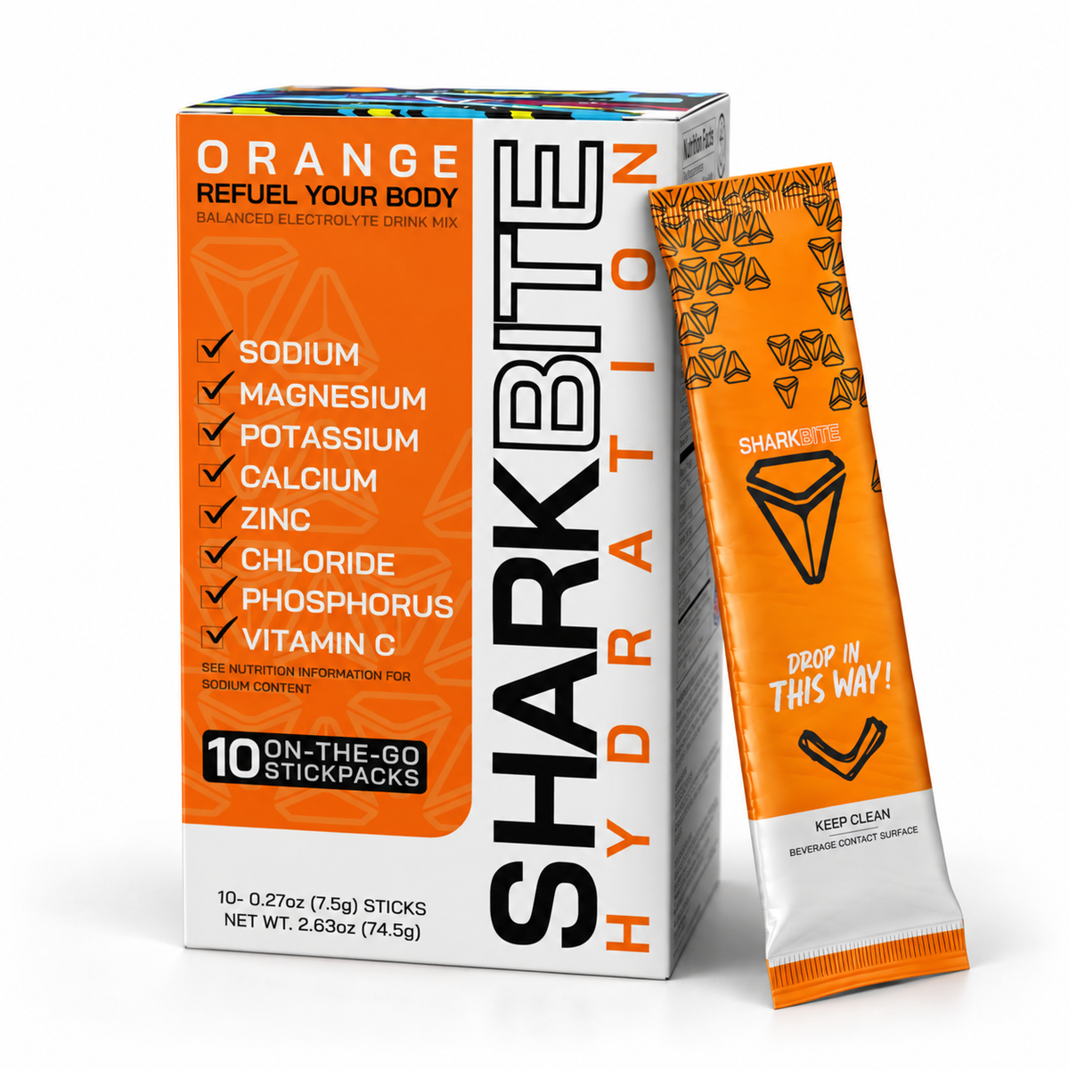 Orange 10-Stick Bite Box