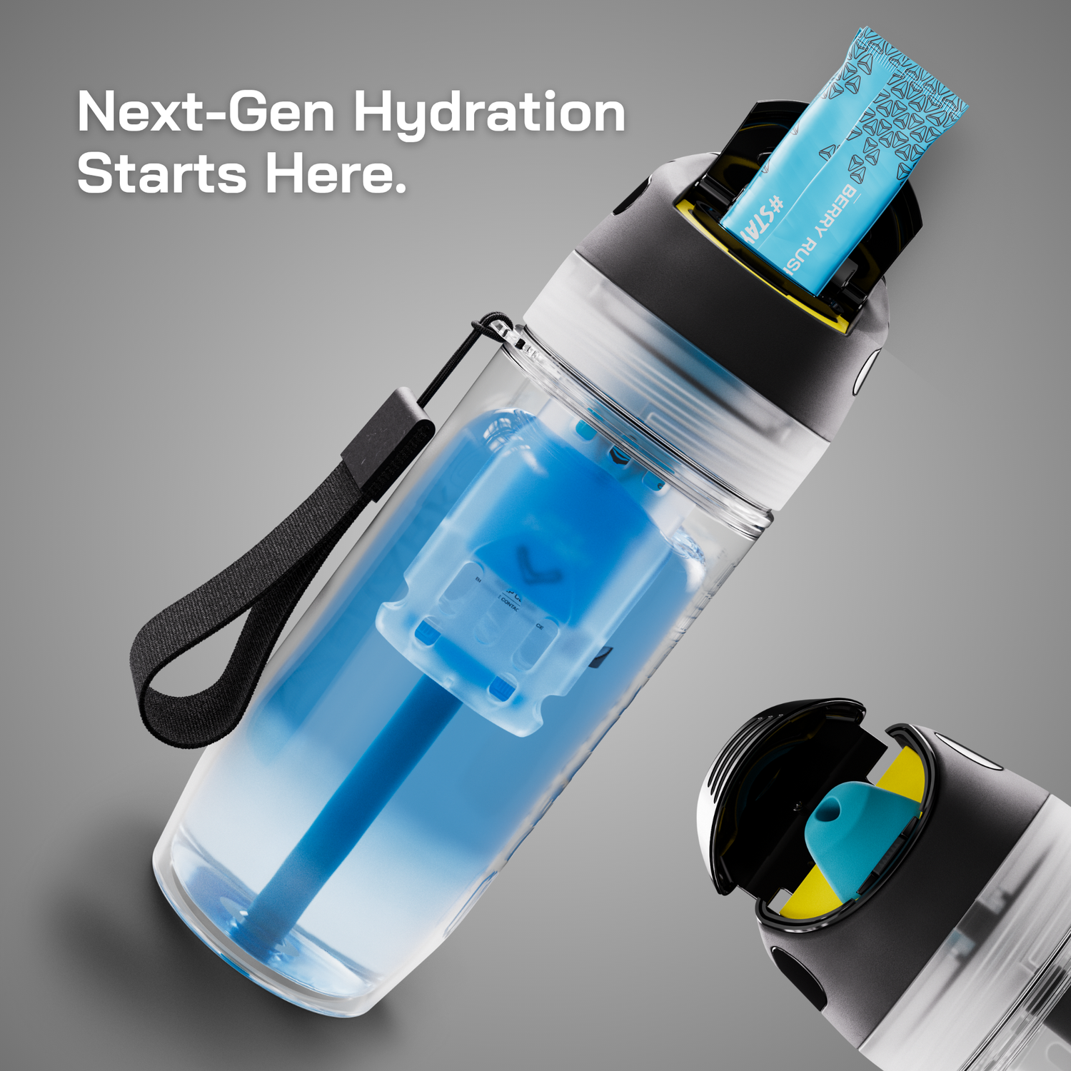 Auto-Open Stickpack Hydration Bottle - 22oz - Tritan