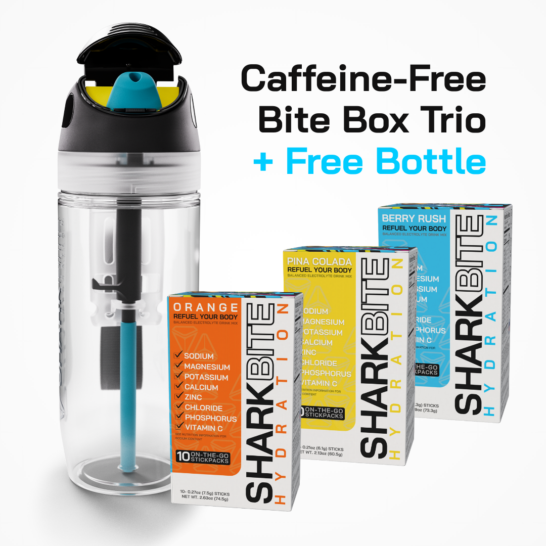 Caffeine-Free Hydration Trio (30 Electrolyte Sticks) + Free Bottle