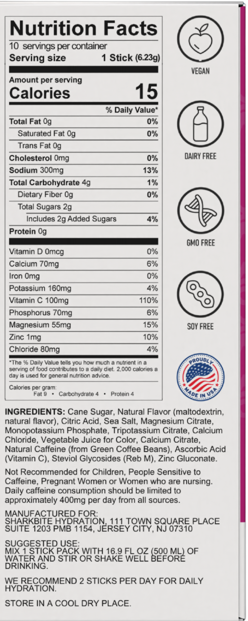 10-Stick Bite Box Strawberry Lemonade nutrition and ingredients