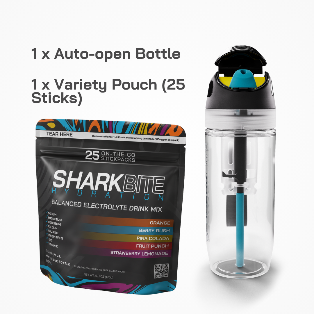 PRE ORDER - Hydration Starter Kit – Bottle + 25 Stick Variety Pouch